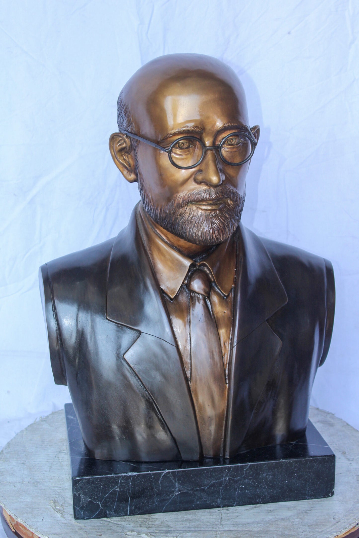 Janusz Korczak Bronze Statue, The Holocaust Hero Tribute 15" x 11" x 25"H