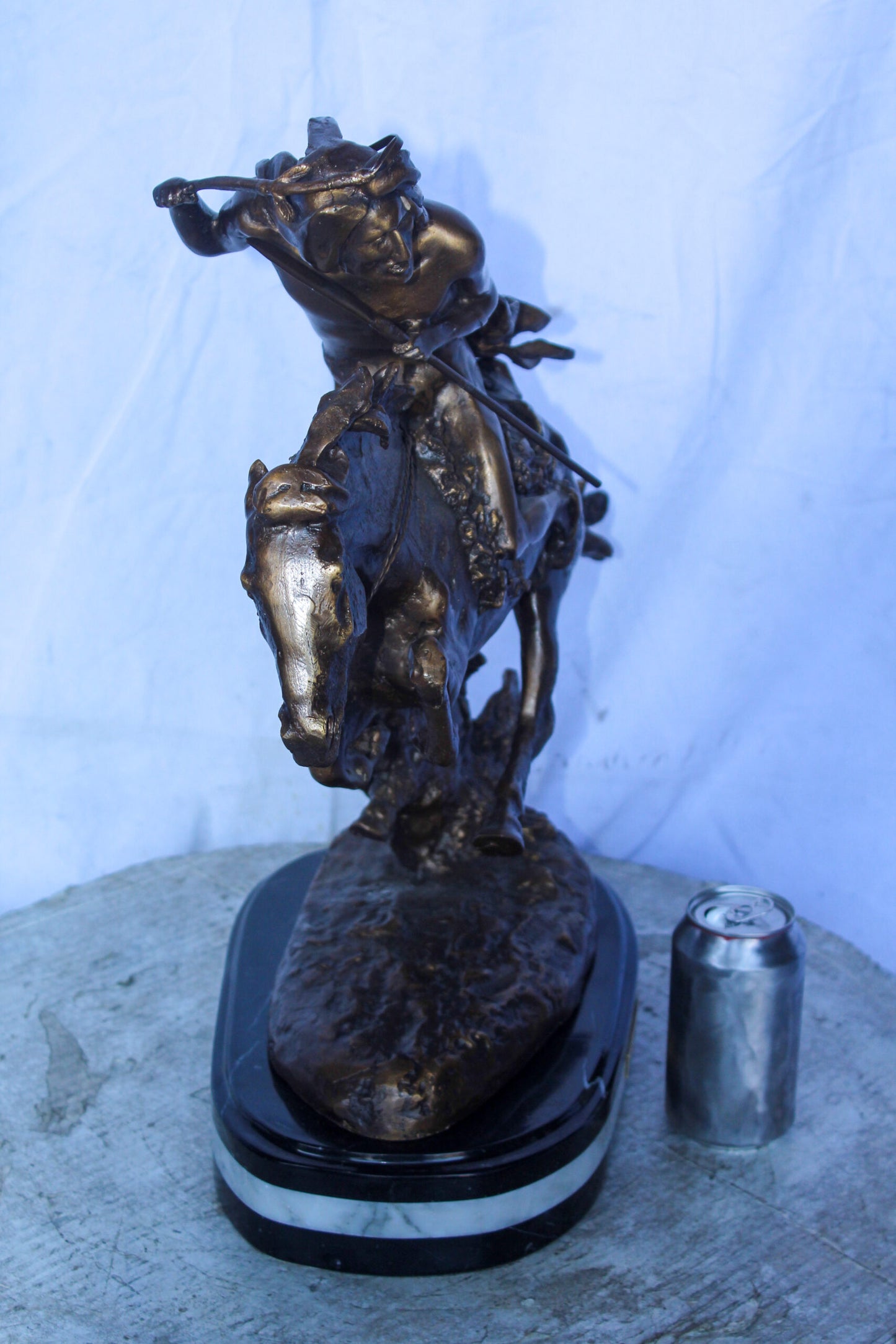 Cheyenne Bronze Statue, A Remington Replica, Iconic Western Art 23" x 9" x 20"H