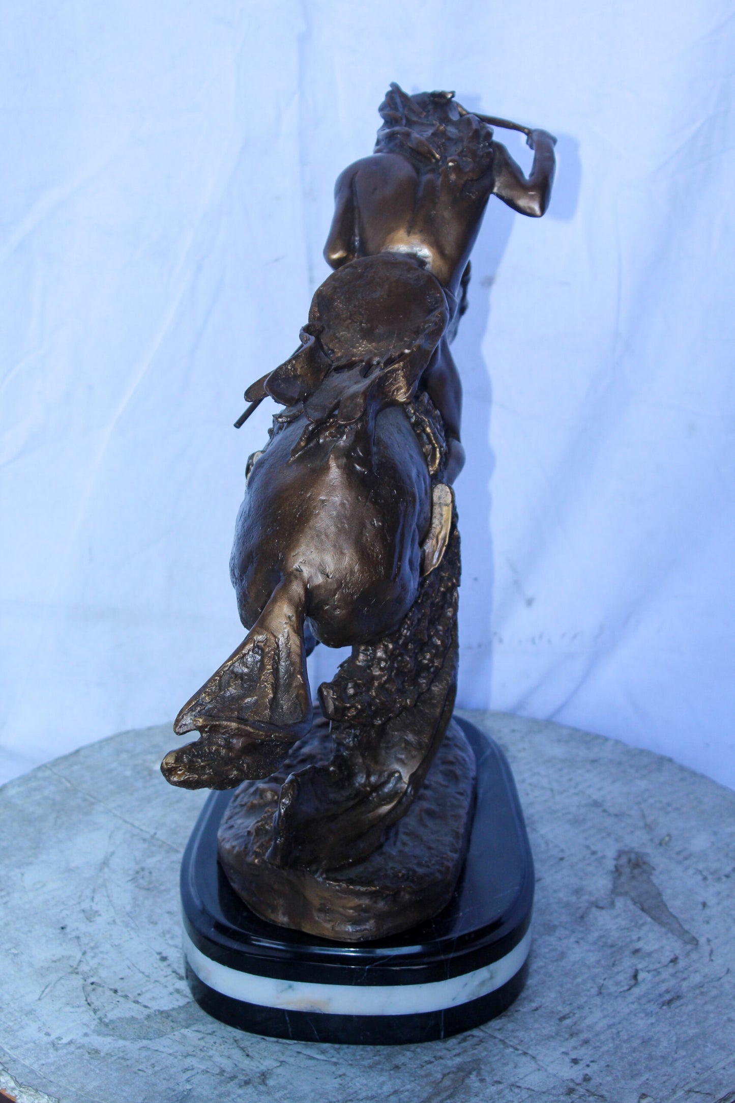 Cheyenne Bronze Statue, A Remington Replica, Iconic Western Art 23" x 9" x 20"H