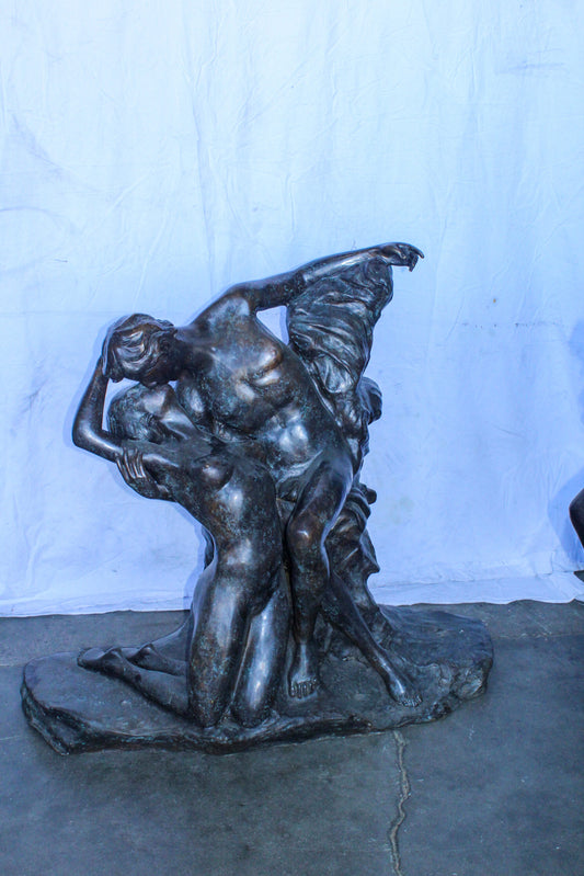 The Kiss or Eternal Springtime Bronze Statue, Rodin Replica 49" x 20" x 44"H