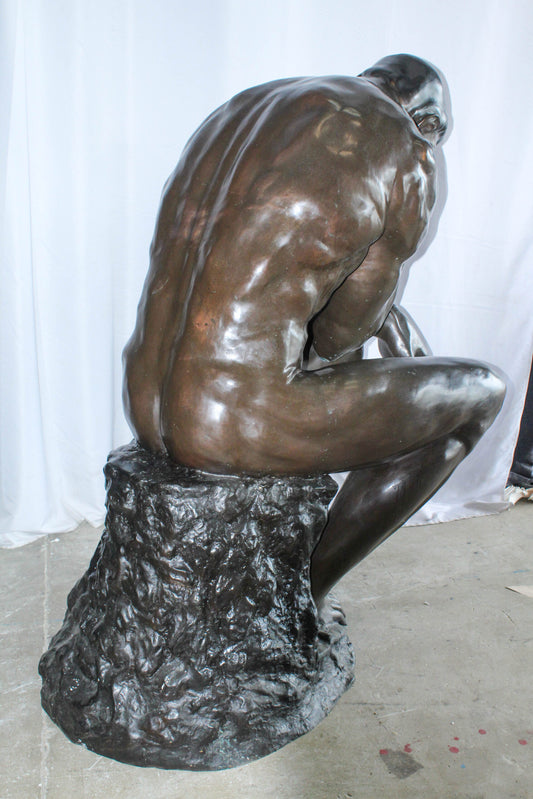 Large Size Bronze Replica of The Thinker by Rodin Sculpture 55" x 33" x 69"H