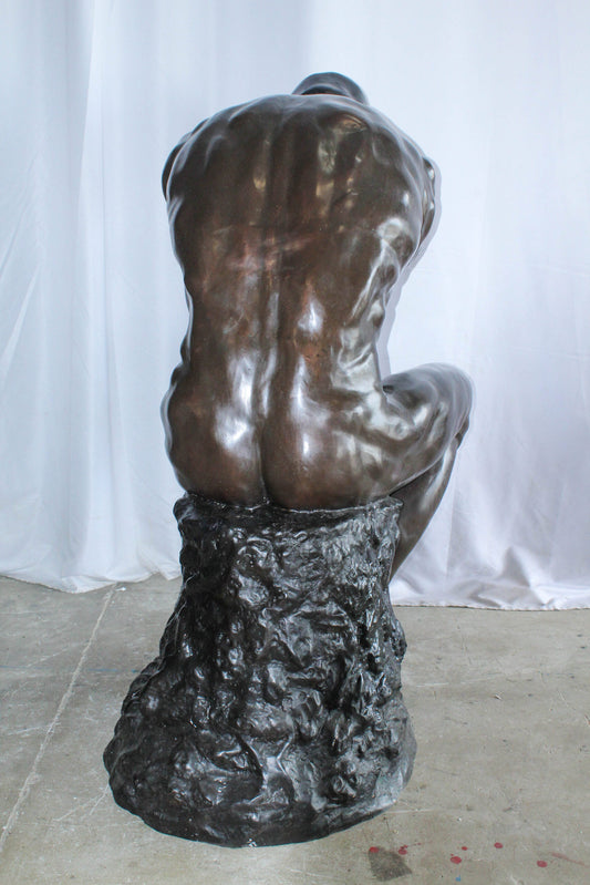 Large Size Bronze Replica of The Thinker by Rodin Sculpture 55" x 33" x 69"H