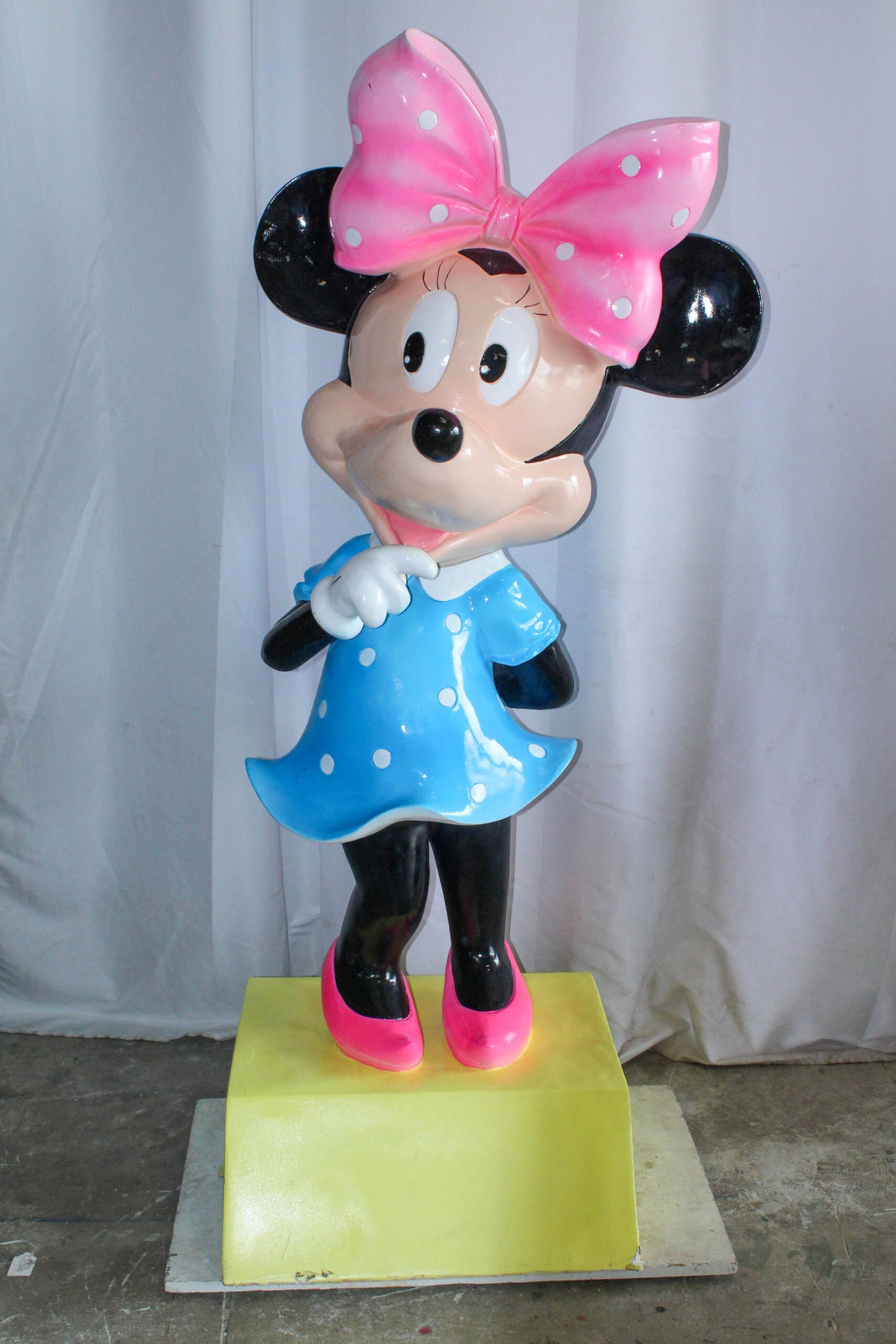 Large Cartoon Mouse Character Statue With Hands On Hips 22" x 29" x 70"H