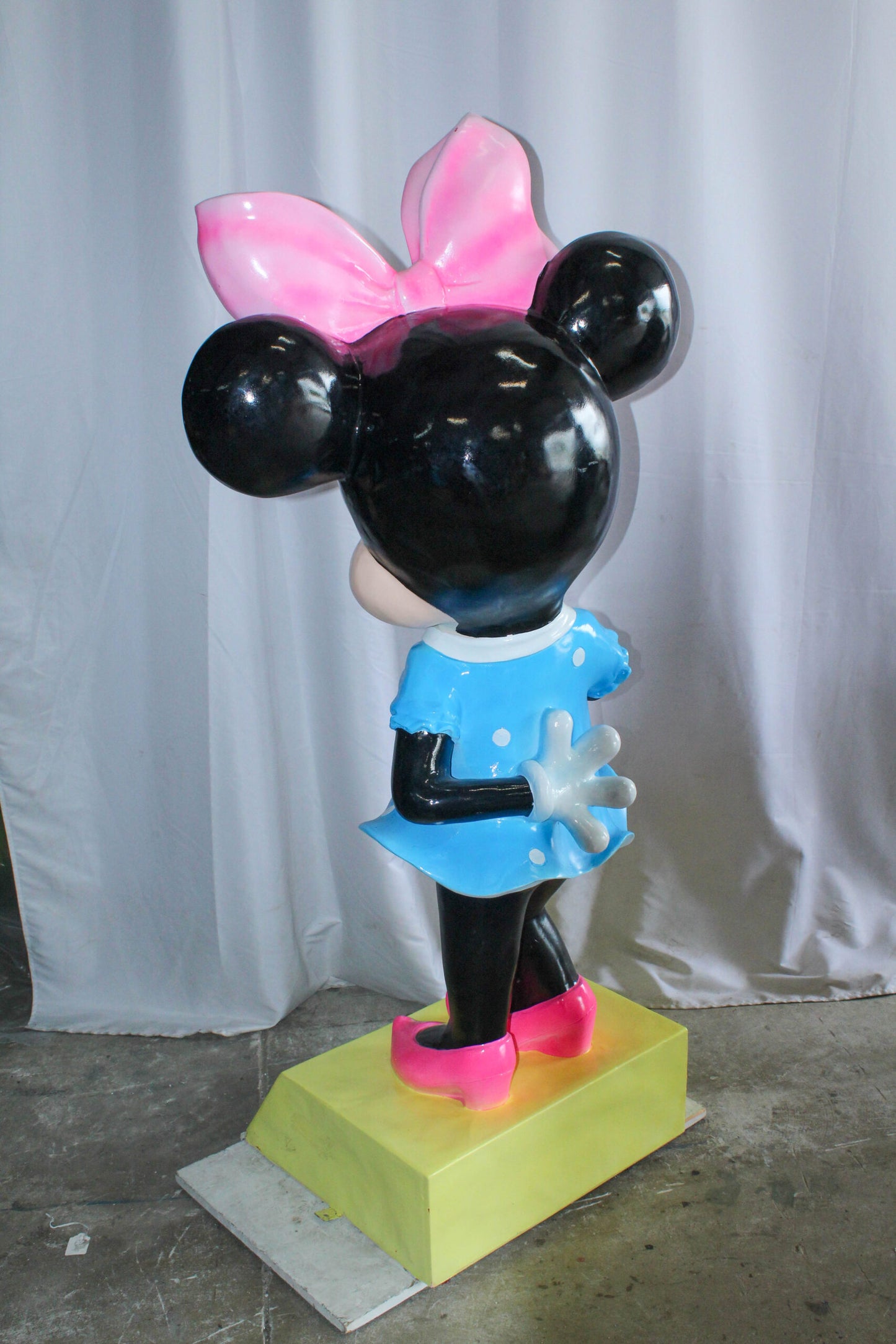 Large Cartoon Mouse Character Statue With Hands On Hips 22" x 29" x 70"H