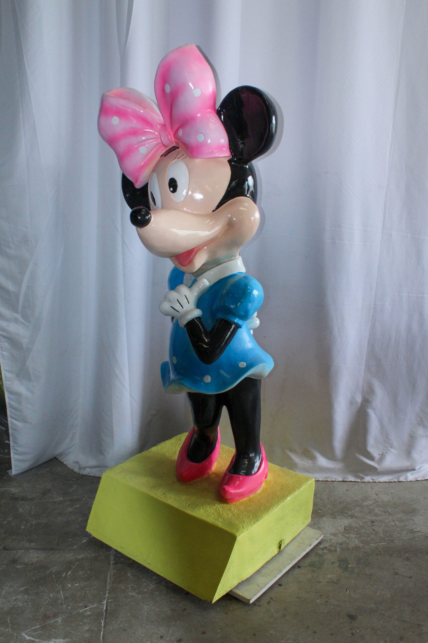 Large Cartoon Mouse Character Statue With Hands On Hips 22" x 29" x 70"H