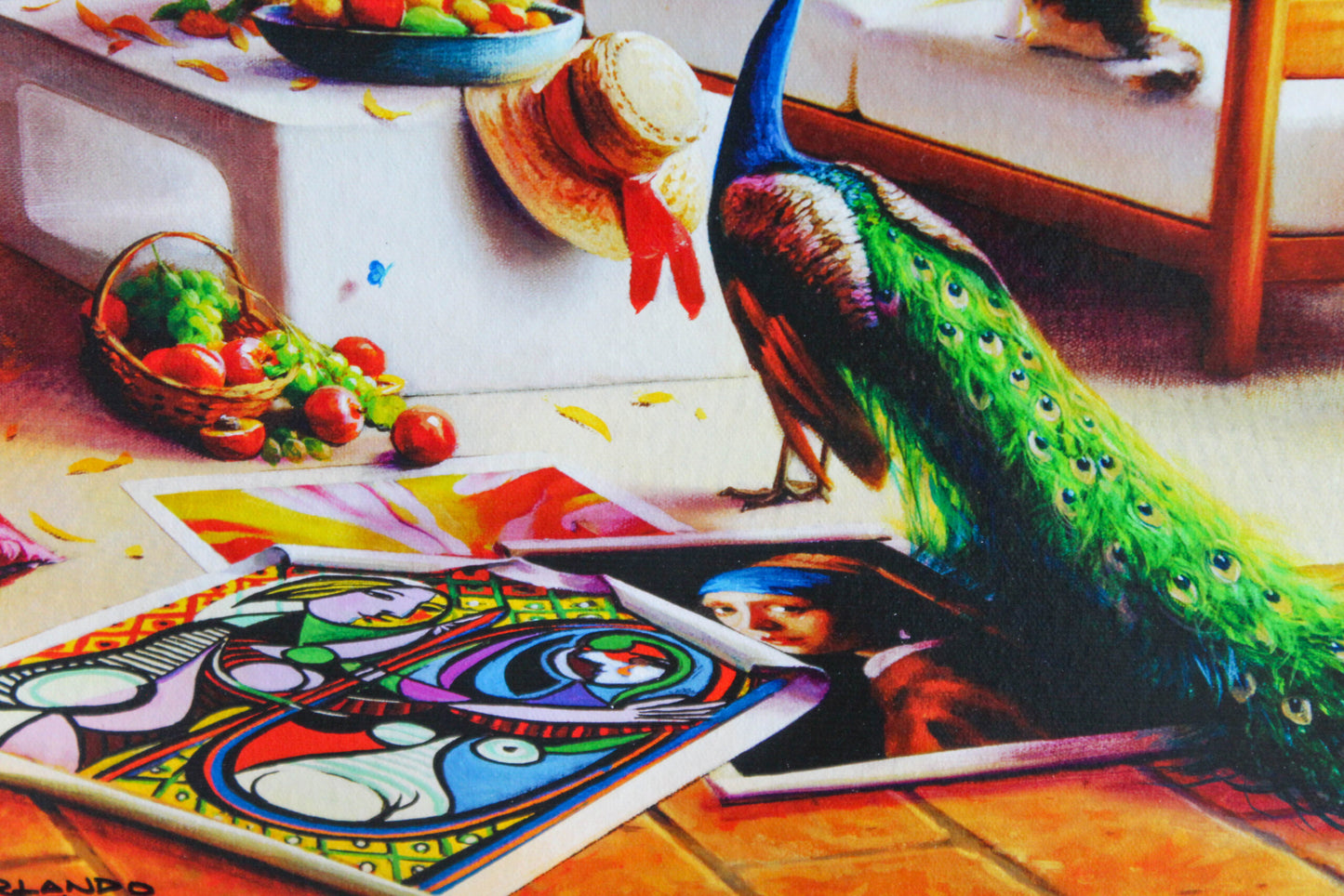 Orlando Quevedo A Day in Paradise Giclee Original Painting, 24"x20"
