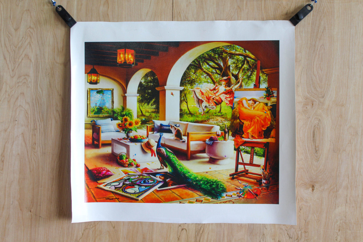 Orlando Quevedo A Day in Paradise Giclee Original Painting, 24"x20"