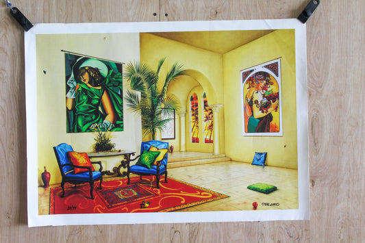 Magic Dreams II by Orlando Quevedo Elegant Interior Scene, 29"x20"