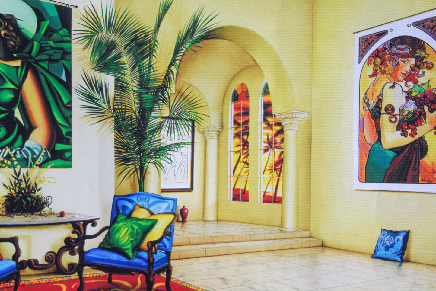 Magic Dreams II by Orlando Quevedo Elegant Interior Scene, 29"x20"