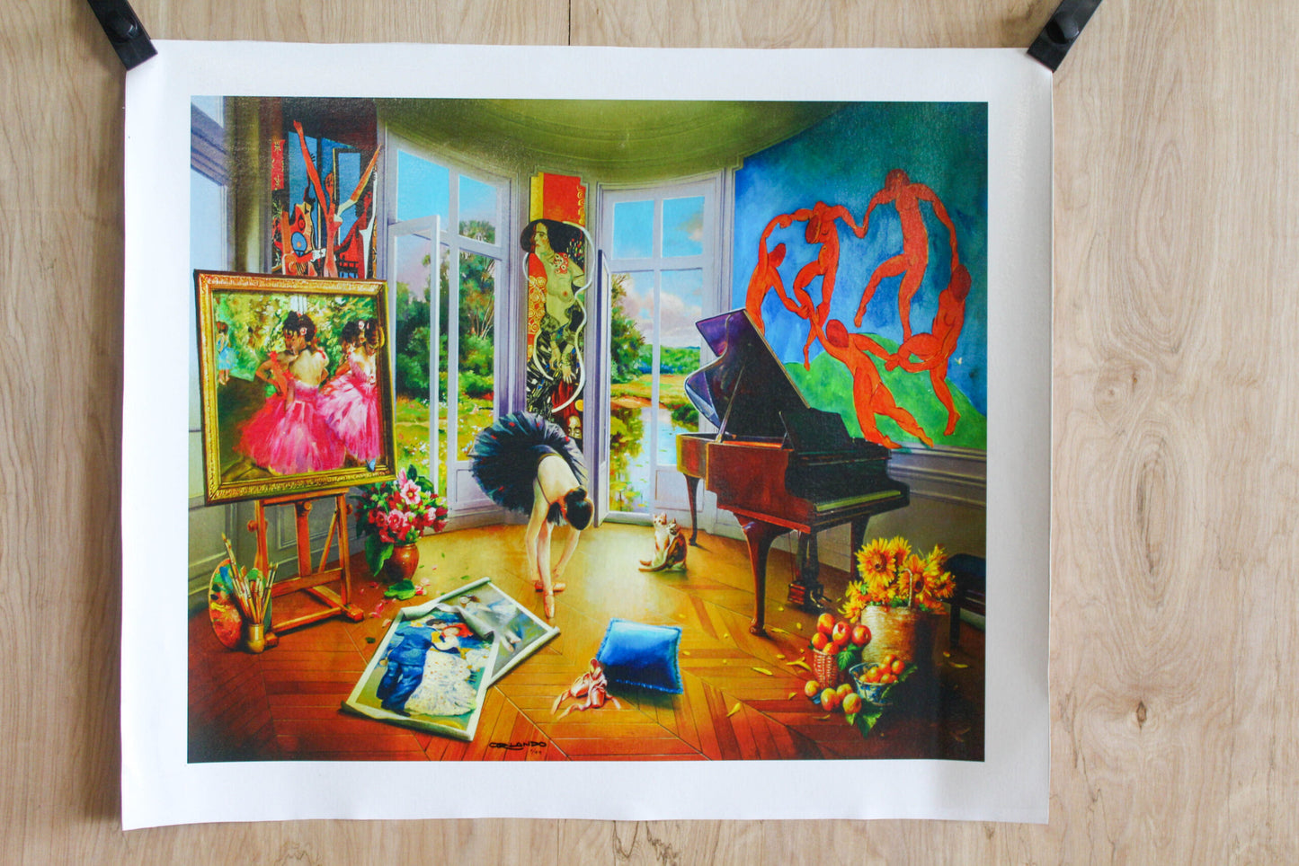 Orlando Ballerinas Getting Prepared Giclee Original Painting, 24"x20"