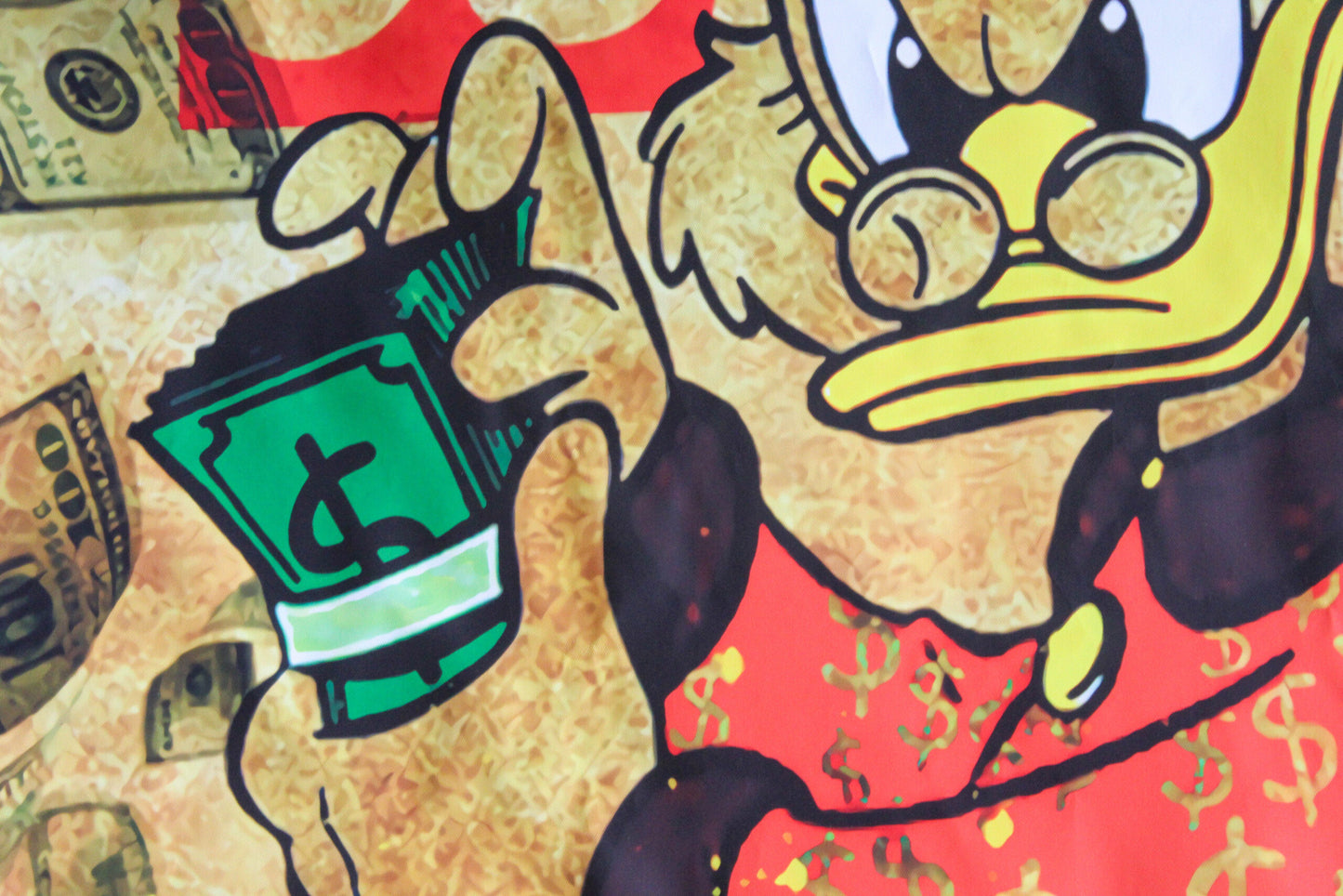Pop Art Scrooge McDuck Supreme Money Painting Street Style, 46"x71"