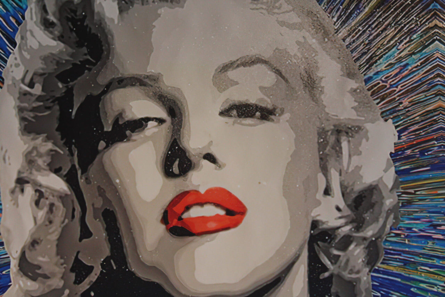 Giant Unstretched Canvas of Marilyn Monroe Pop Art, 63"x44"