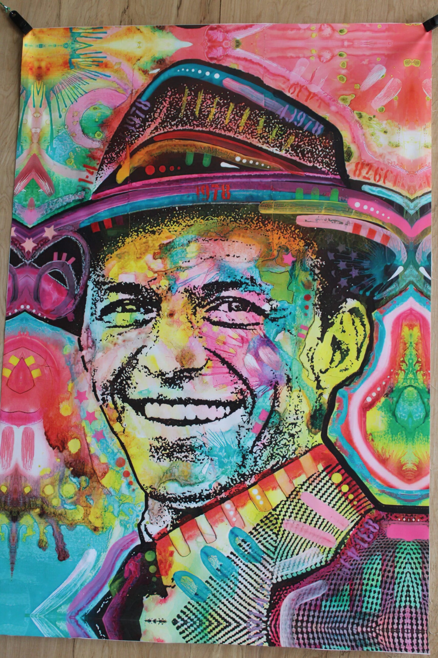 Frank Sinatra Pop Art on Unstretched Giant Size Canvas, 44"x64"