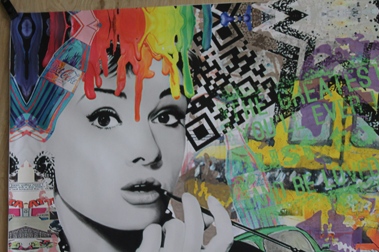 Love Is The Answer, Oliver Neilson Replica, a Giant Unstretched Canvas, 64"x44"