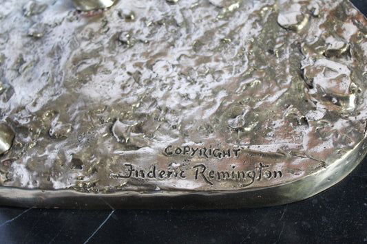 Jumbo Bronze Bronco Buster Statue Silver Finish Replica 26" x 11" x 30"H