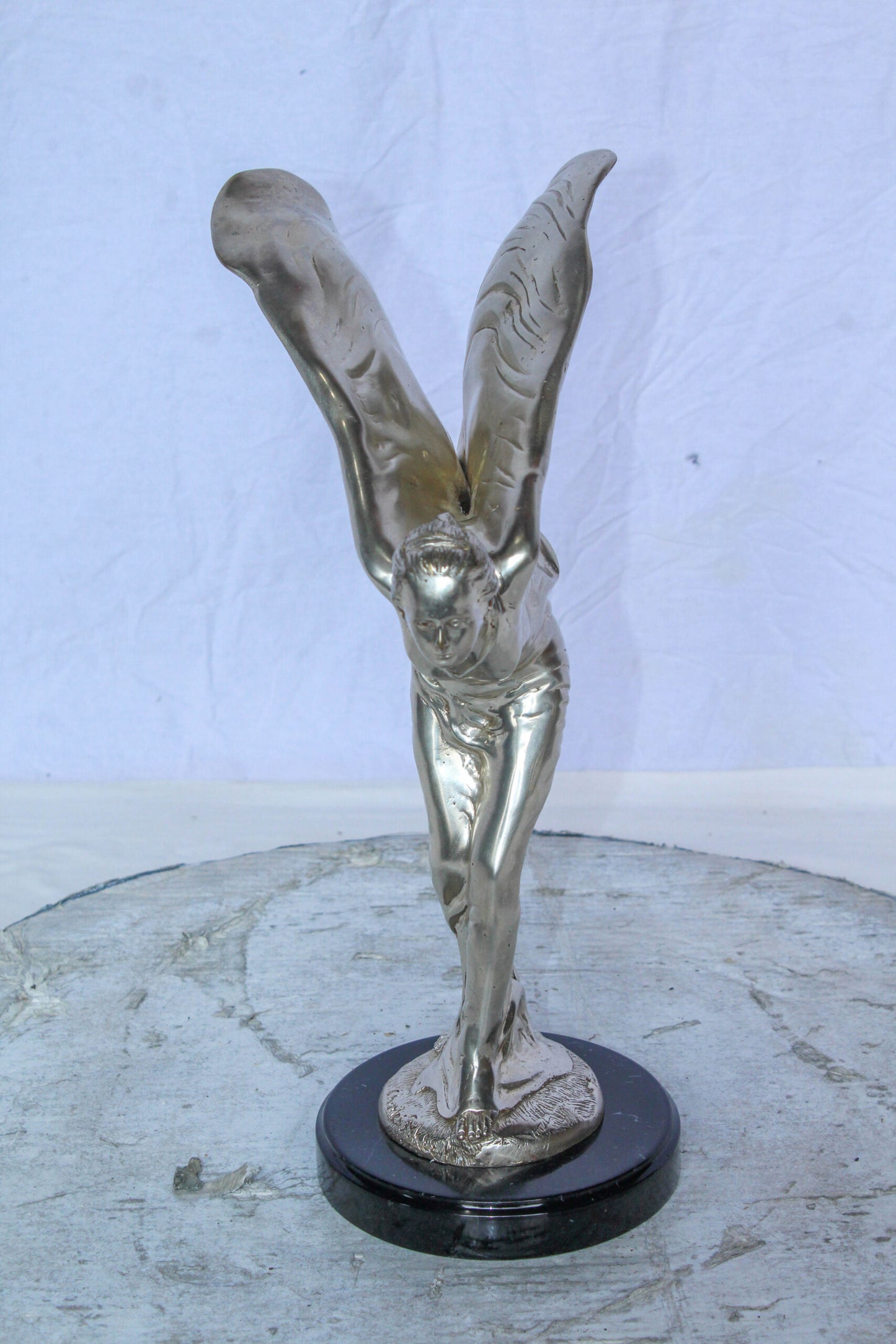 Spirit of Ecstasy Rolls Royce Replica Bronze Statue 7" x 11" x 16"H