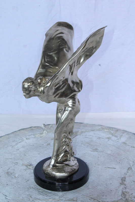 Spirit of Ecstasy Rolls Royce Replica Bronze Statue 7" x 11" x 16"H