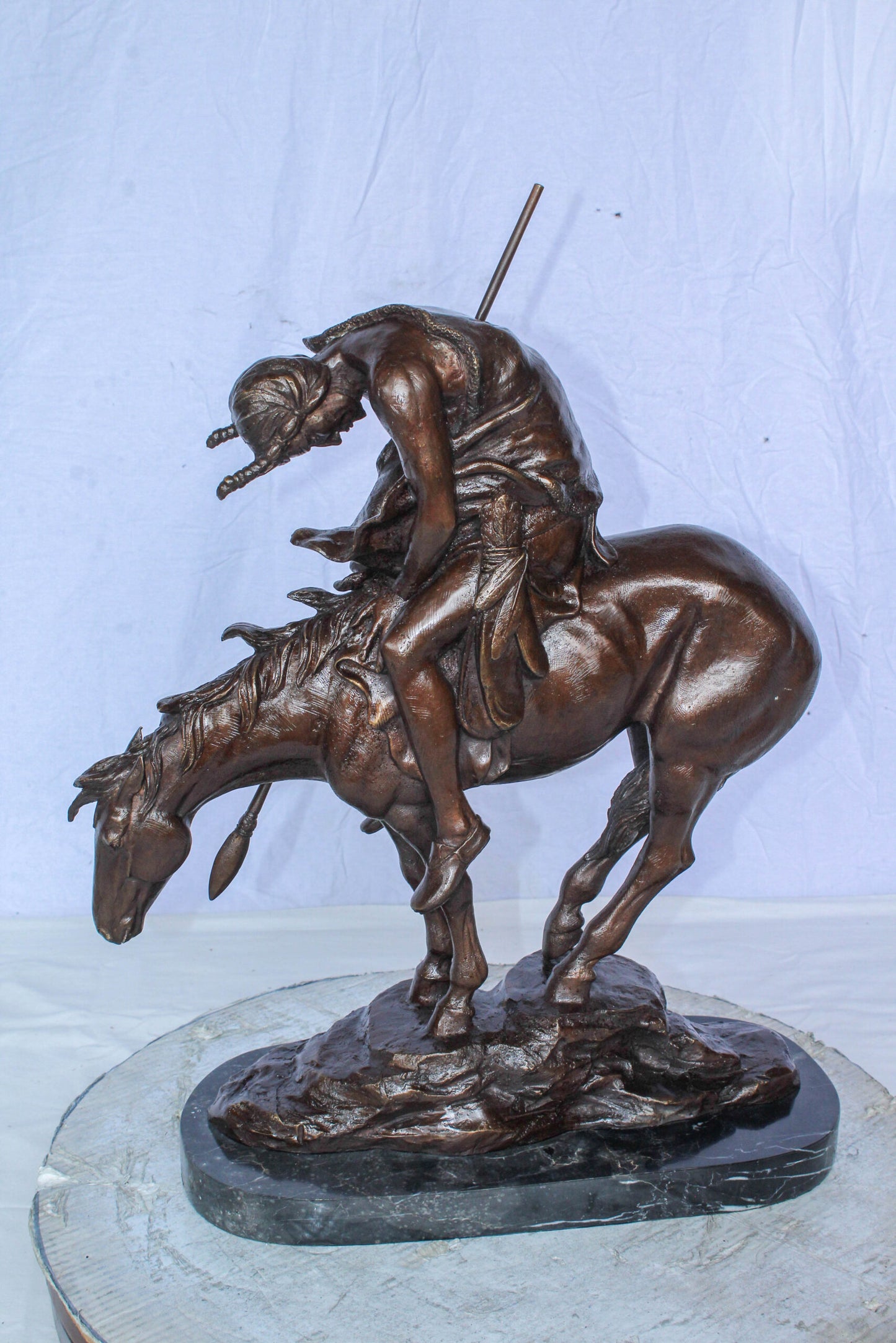 End of the Trail American Warrior Statue Remington Replica 20" x 8" x 25"H