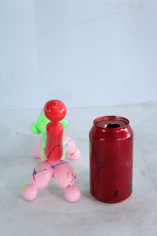 Nifao Resin Balloon Dog Statue –Colorful Indoor/Outdoor Pop Art Sculpture with Glossy Multicolor Finish, Playful Decorative Figurine for Kids Rooms, Homes, Art-Themed Collections 8" x 4" x 7"H