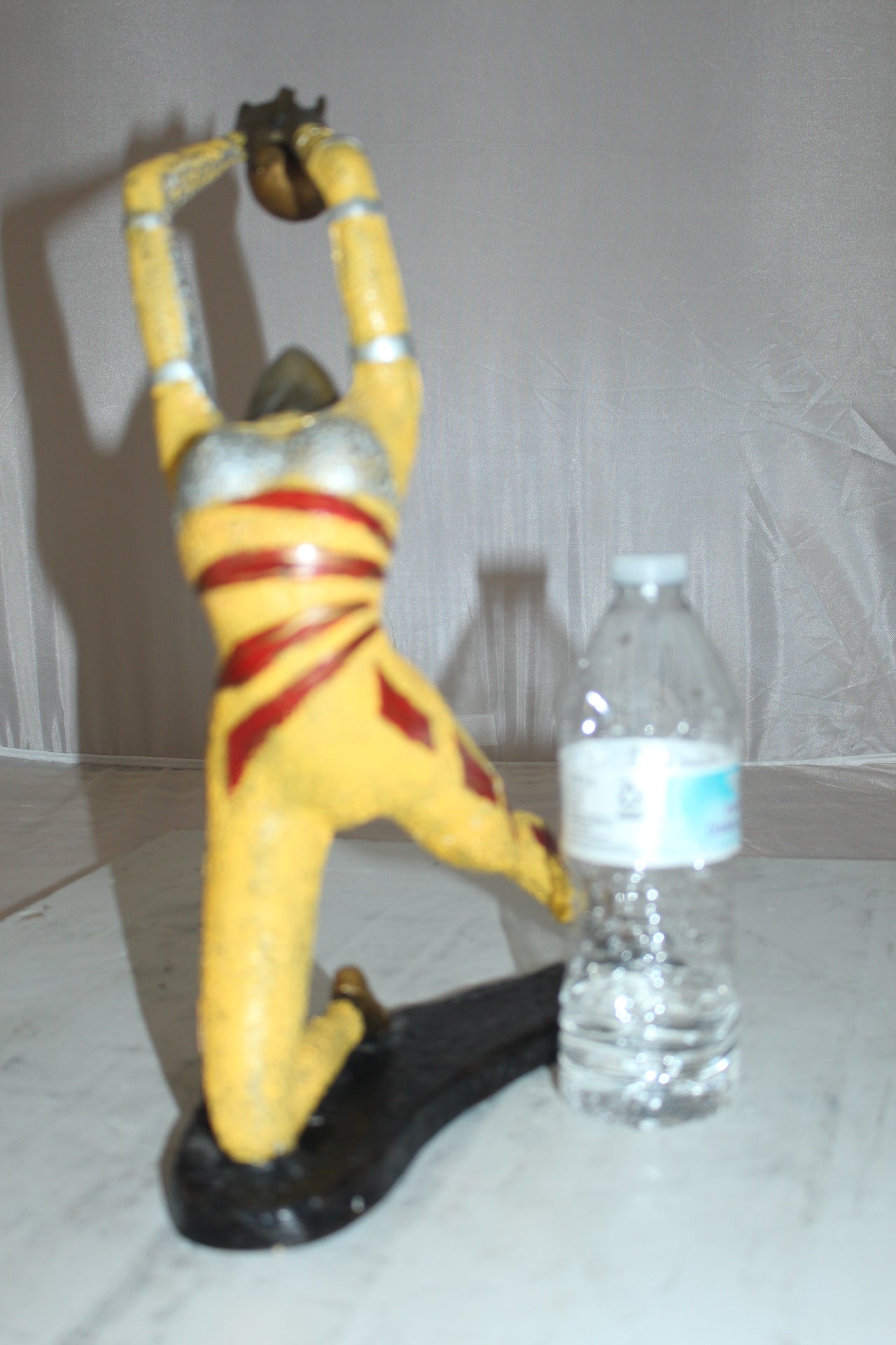 Ballet Dancer with a Ball Bronze Statue - Size: 12"L x 6"W x 14"H.
