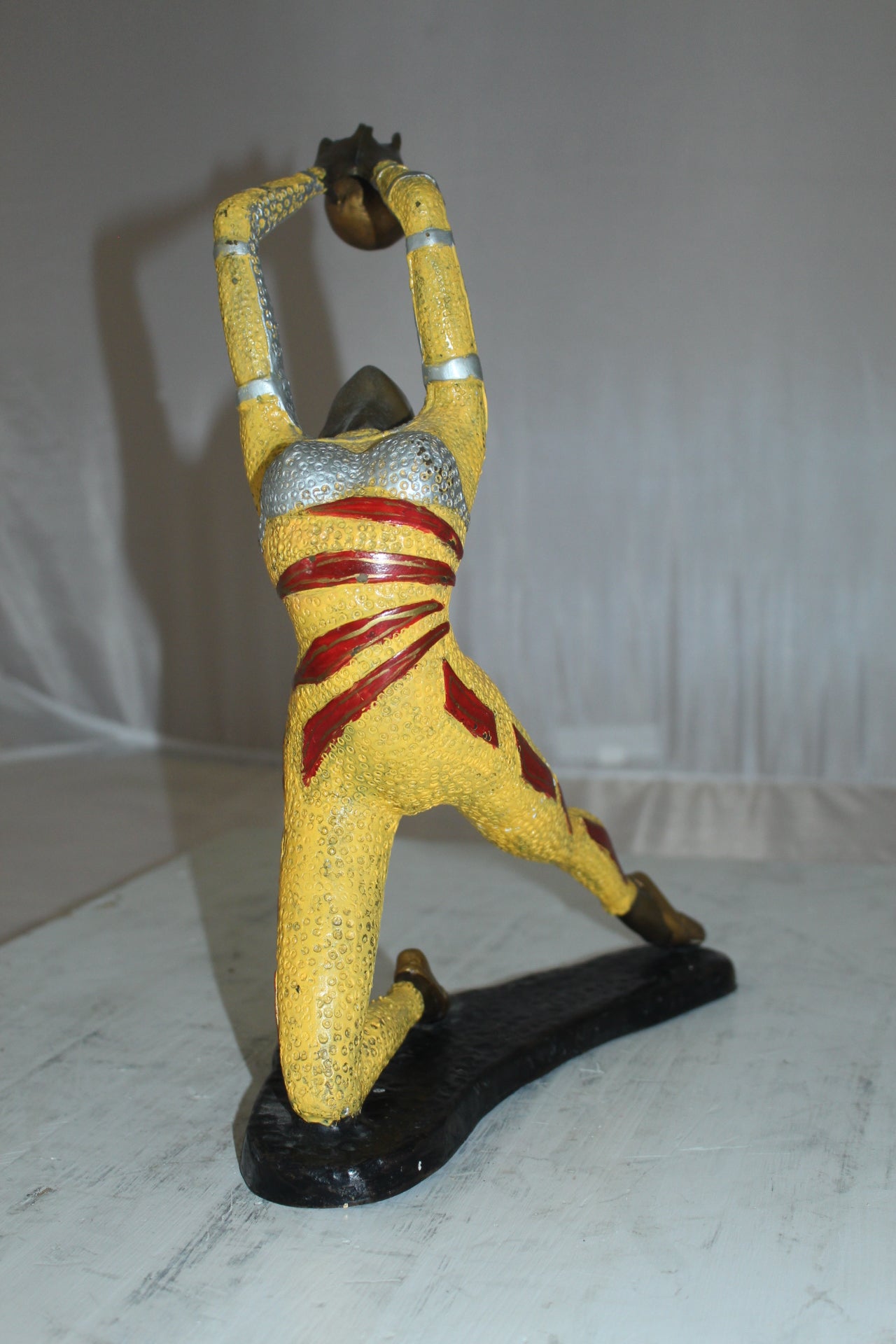 Ballet Dancer with a Ball Bronze Statue - Size: 12"L x 6"W x 14"H.