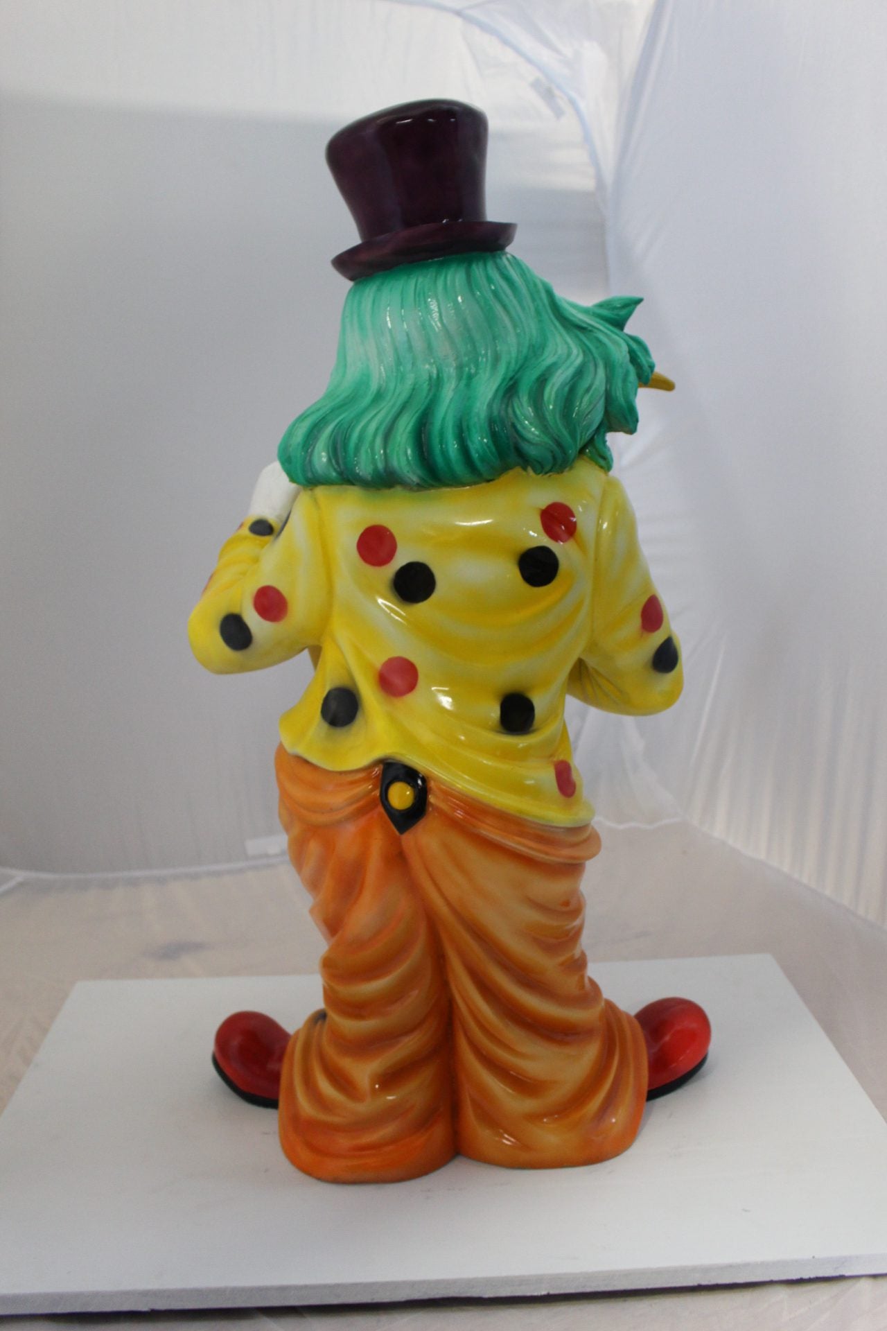 Clown Standing with Saxophone Bronze Statue - Size: 20"L x 15"W x 36"H.