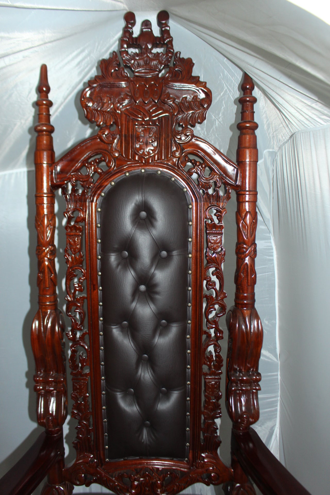 Brown Lion Chair - Size: 70"L x 36"W x 26"H.