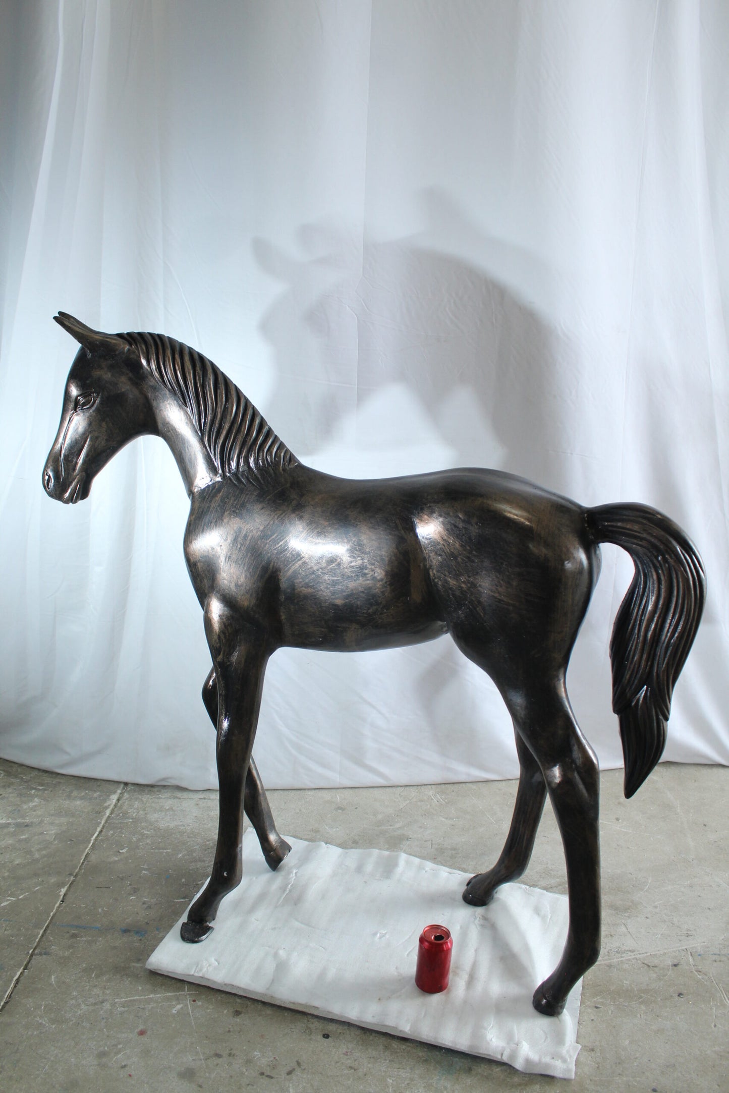 Life Size Aluminum Arabian Colt Horse Statue for Decoration 50" x 15" x 52"H