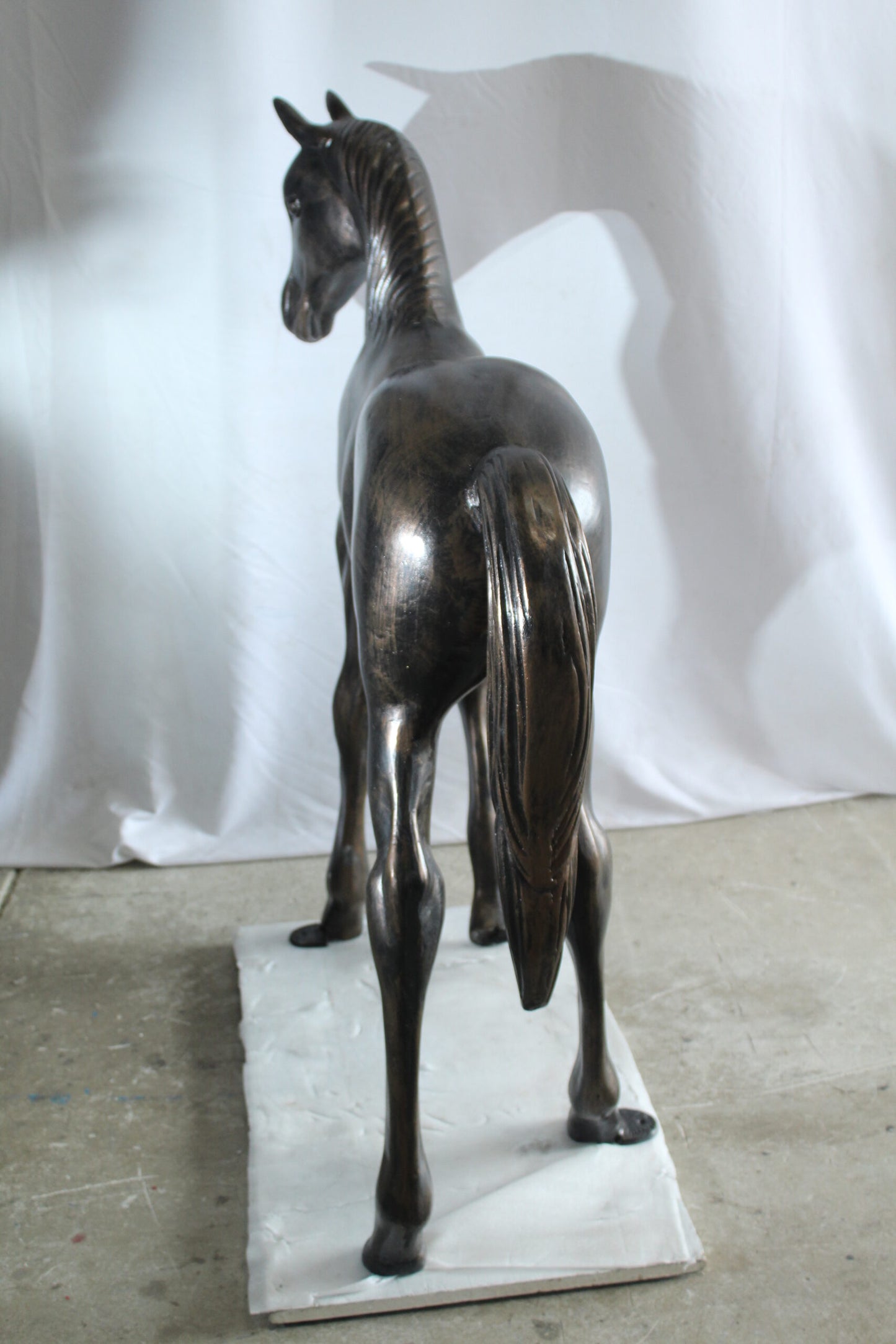 Life Size Aluminum Arabian Colt Horse Statue for Decoration 50" x 15" x 52"H