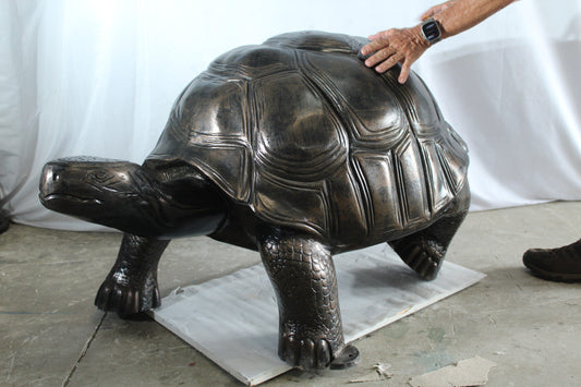 NIFAO Giant Walking Tortoise Aluminum Statue – Indoor & Outdoor Garden & Décor Sculpture – 49" x 30" x 32"