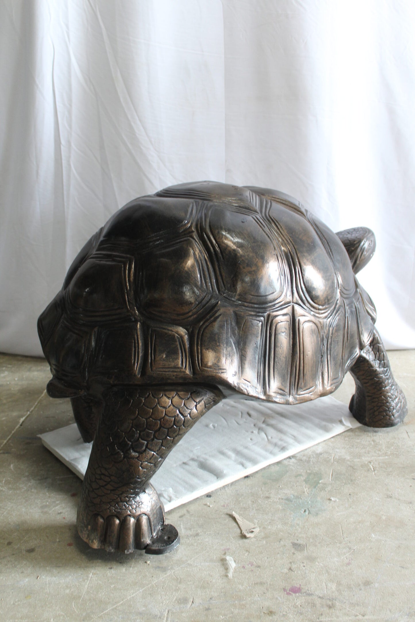 Giant Walking Tortoise Aluminum Statue for Garden or Décor 49" x 30" x 32"H