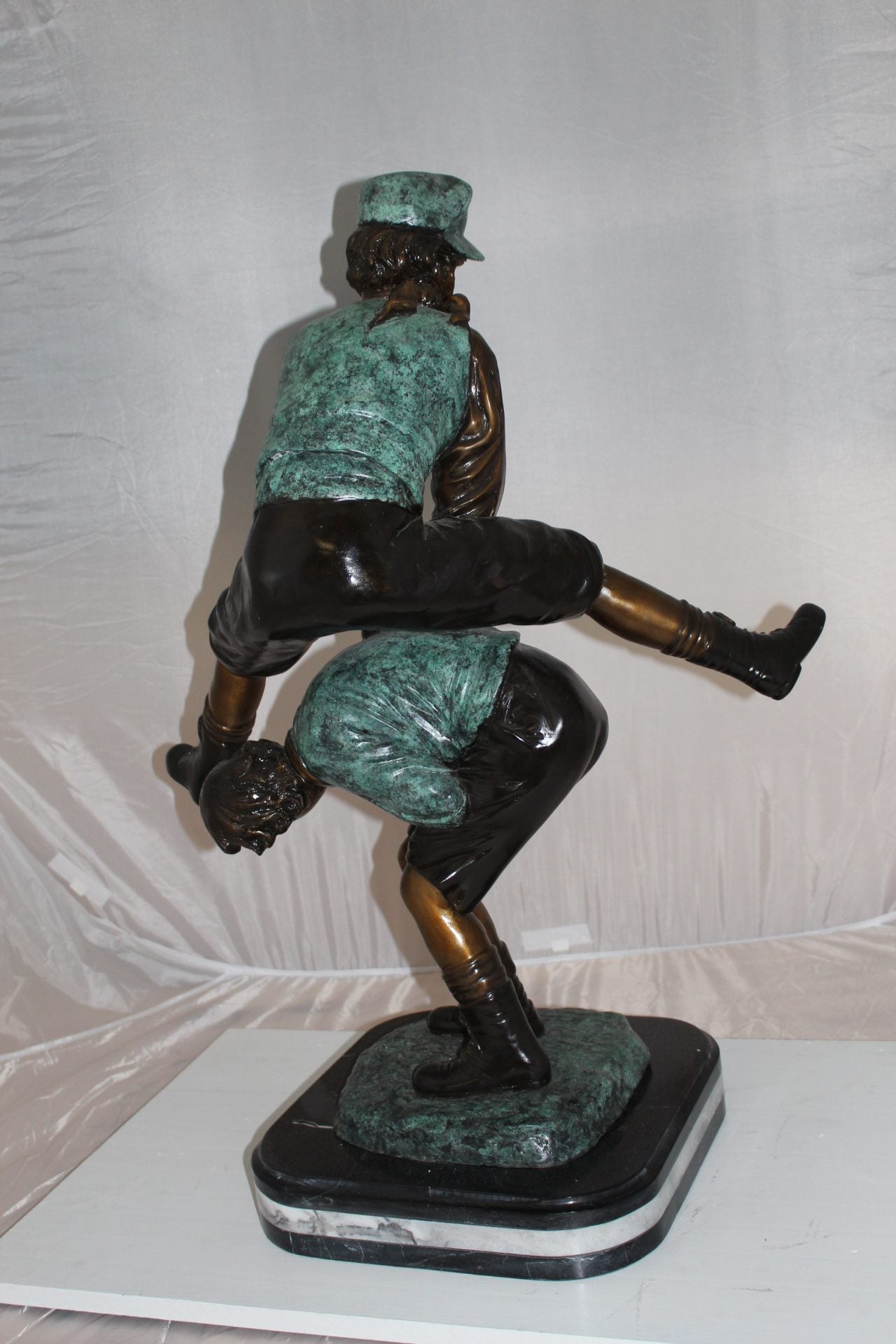 Leapfrog - large Bronze Statue - Size: 26"L x 14"W x 34"H.