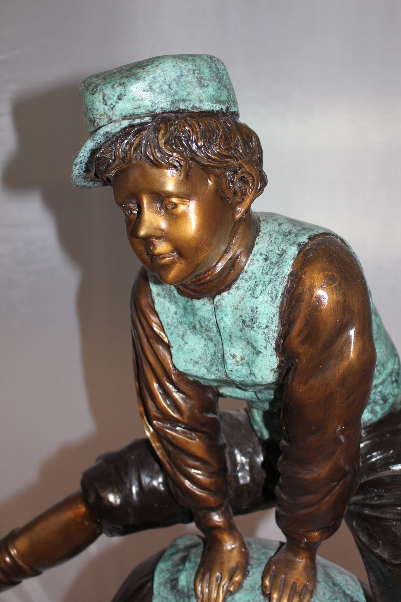 Leapfrog - large Bronze Statue - Size: 26"L x 14"W x 34"H.