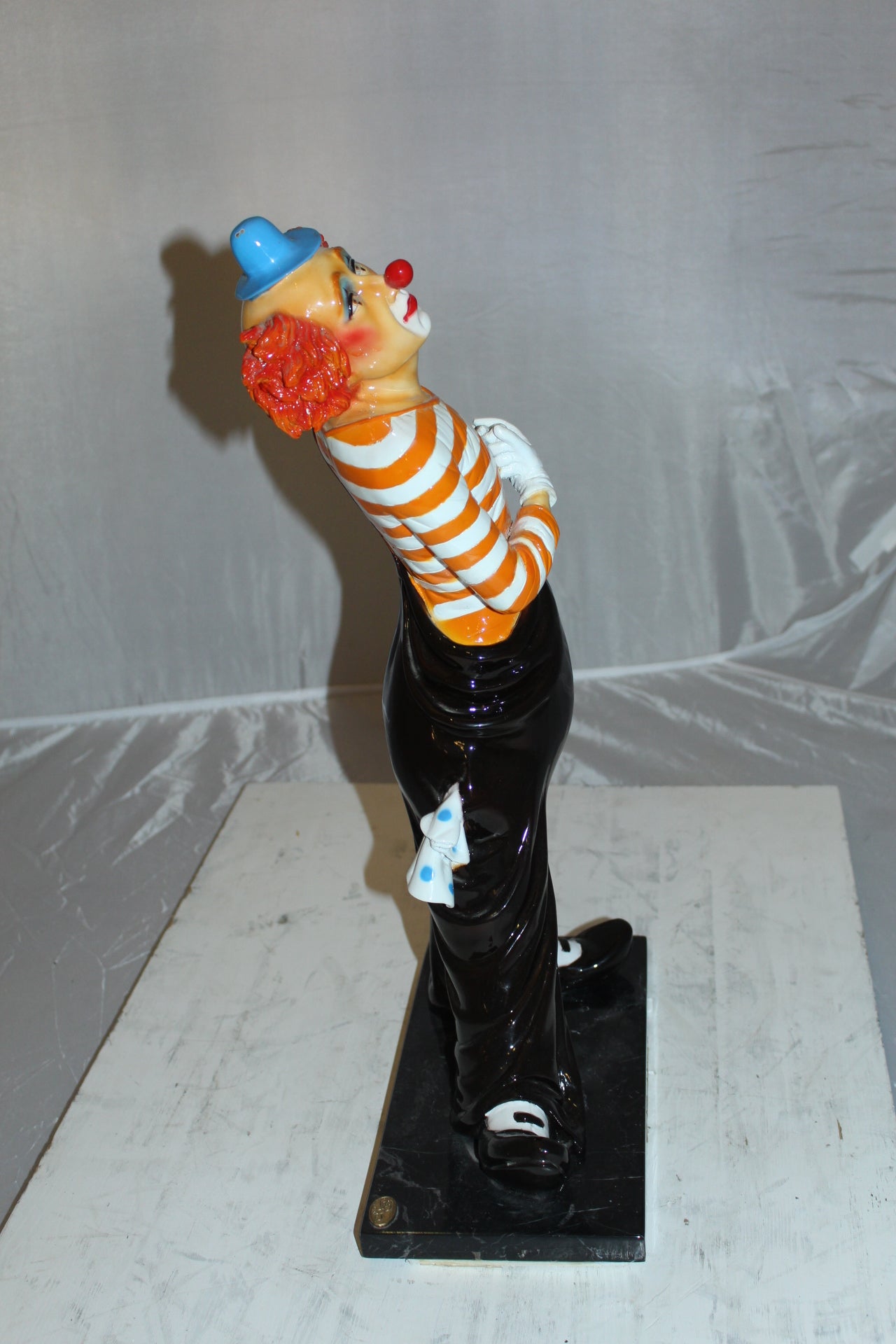 Clown - small Bronze Statue - Size: 12"L x 6"W x 23"H.