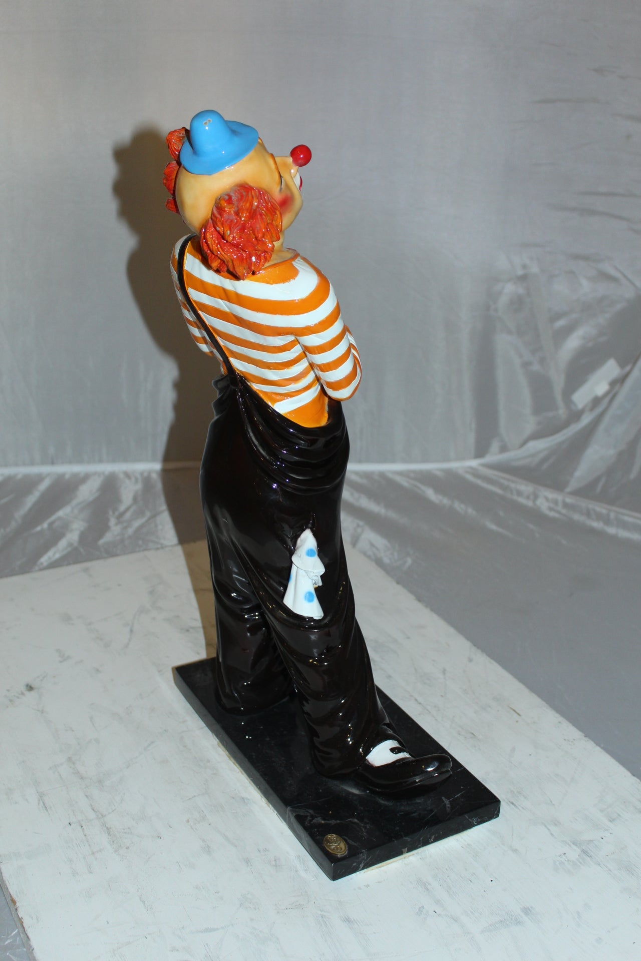 Clown - small Bronze Statue - Size: 12"L x 6"W x 23"H.