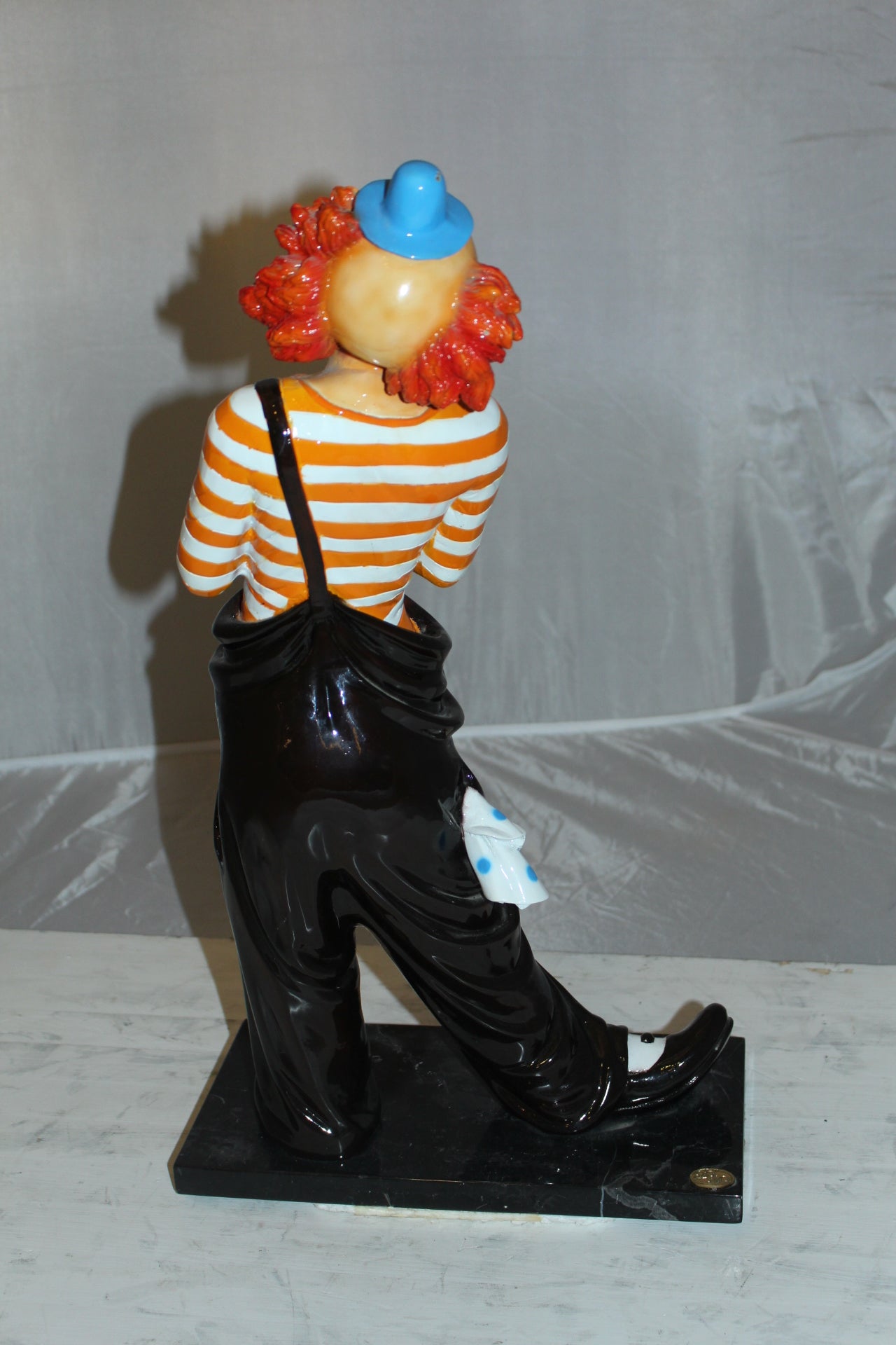 Clown - small Bronze Statue - Size: 12"L x 6"W x 23"H.