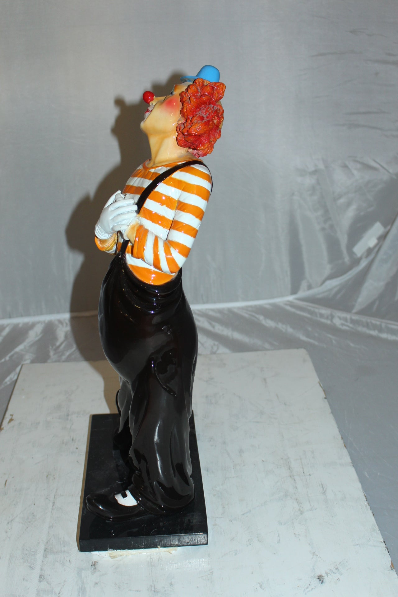 Clown - small Bronze Statue - Size: 12"L x 6"W x 23"H.