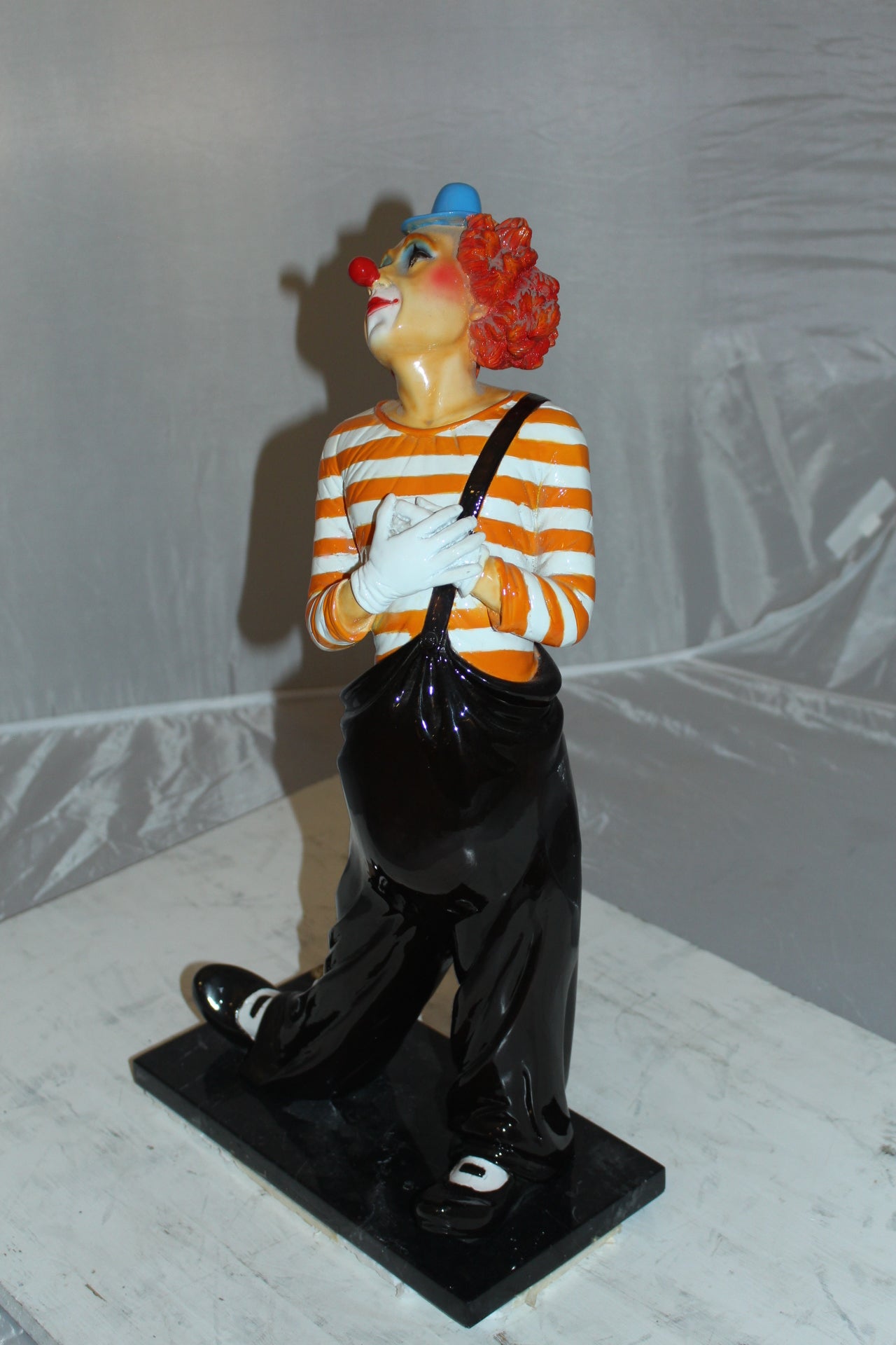 Clown - small Bronze Statue - Size: 12"L x 6"W x 23"H.