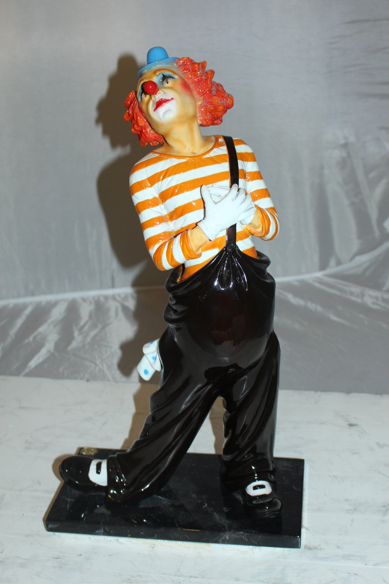 Clown - small Bronze Statue - Size: 12"L x 6"W x 23"H.