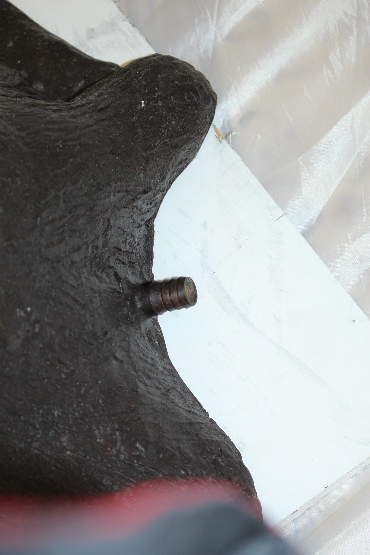 Boy Sitting on a Tree and Fishing Bronze Statue -  Size: 36"L x 21"W x 37"H.