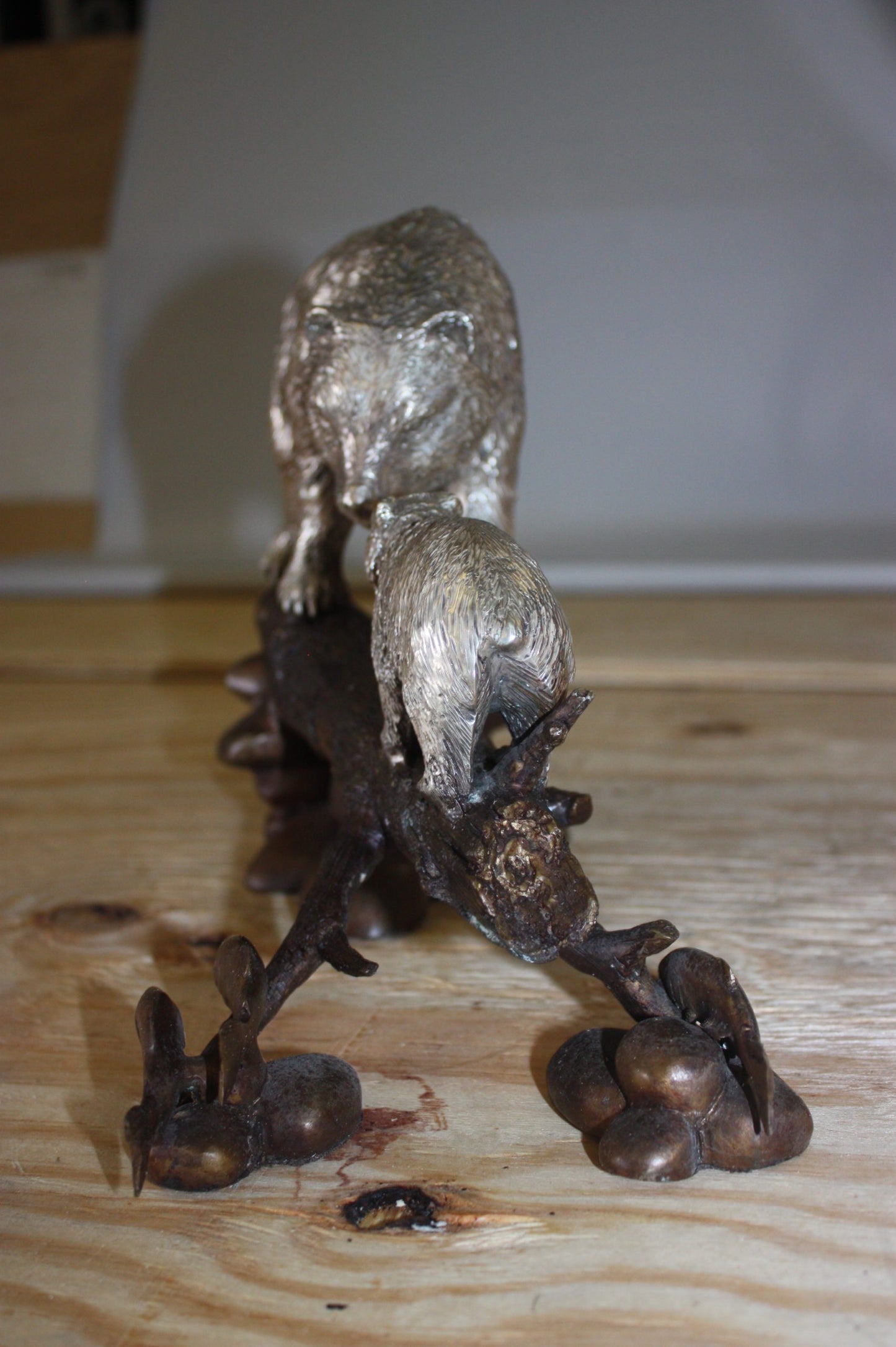 Family bear  - Bronze Statue -  Size: 15"L x 6"W x 9"H.