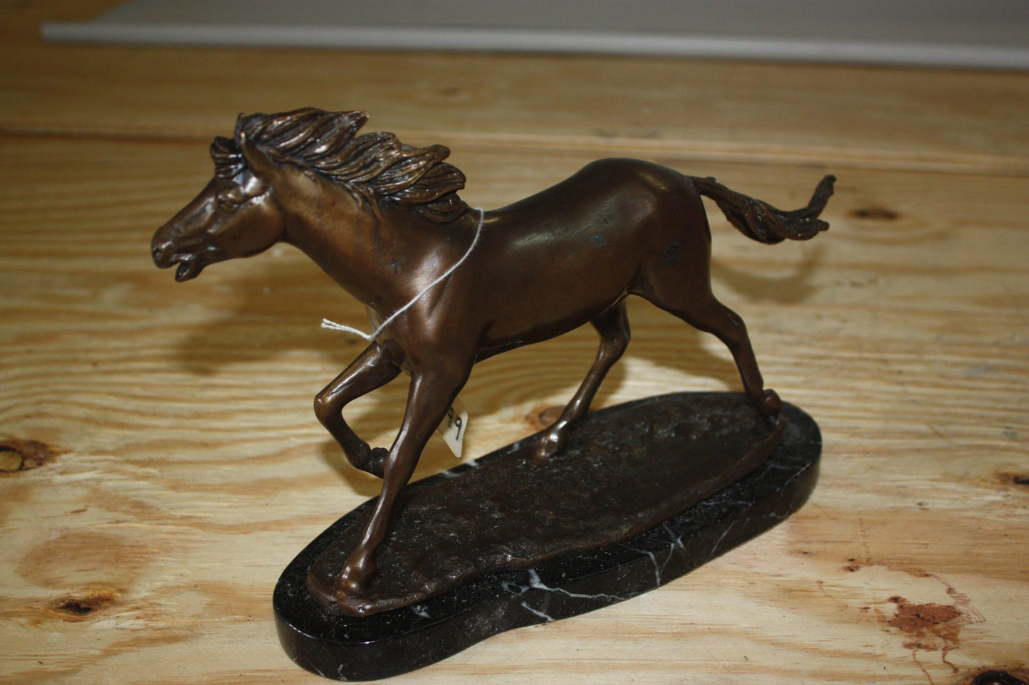 Running horse - Bronze Statue - Size: 12"L x 4"W x 8"H.