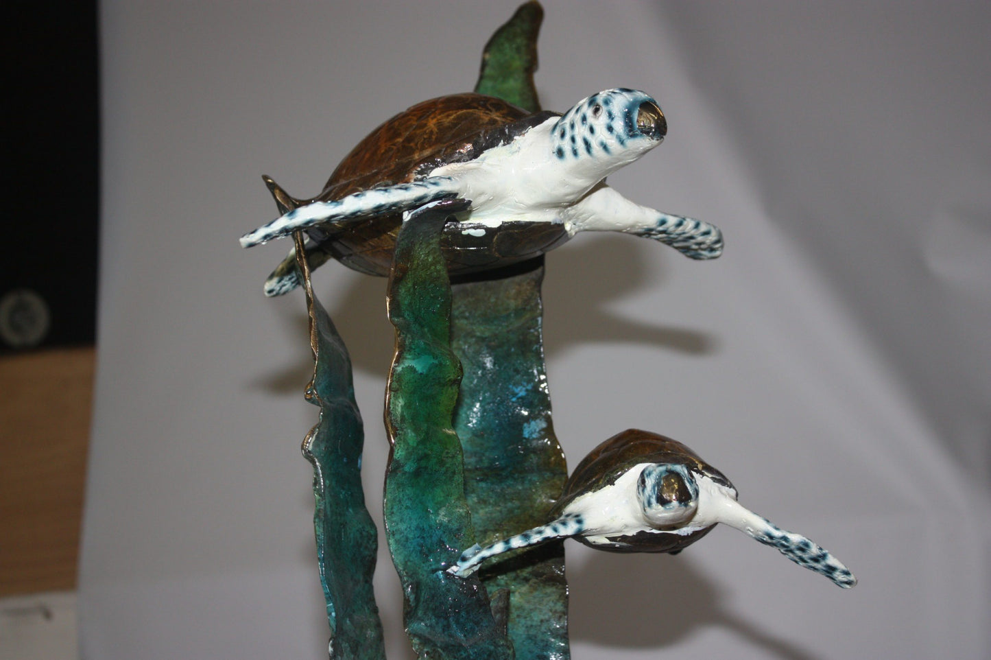 Three turtles - Bronze Statue - Size: 17"L x 12"W x 28"H.