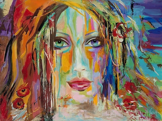 Forever Young Painting by Dalia Kantor - Acrylic -  Size: 36"L x 24"W x 2"H.