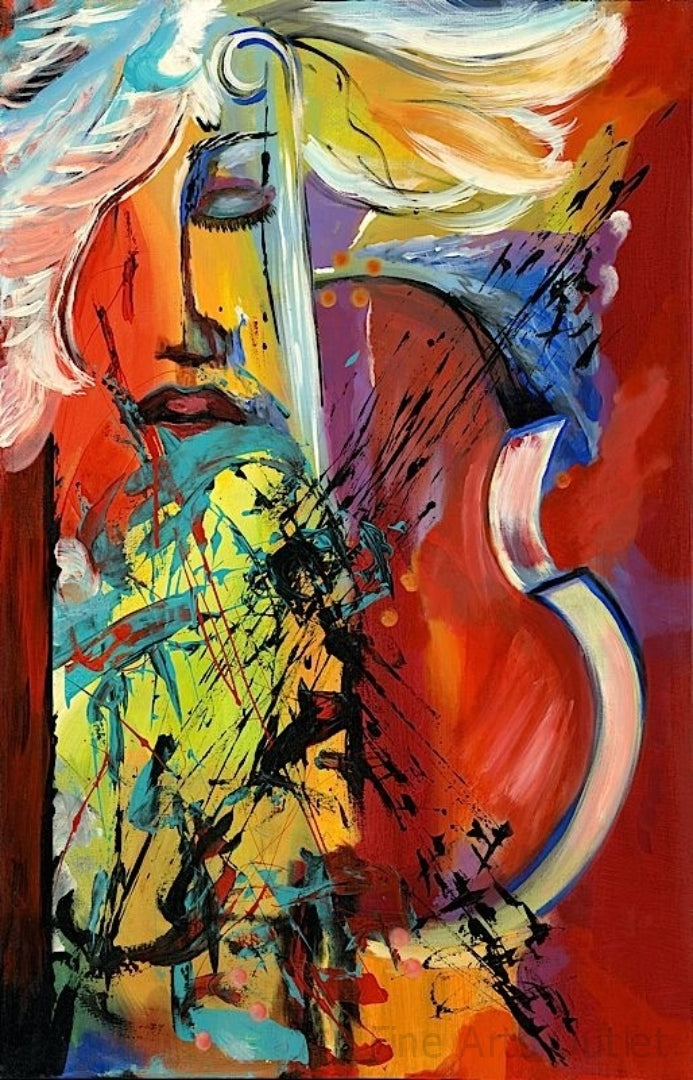 Harmony Painting by Dalia Kantor - Acrylic - Size: 26"L x 40"W x 2"H.