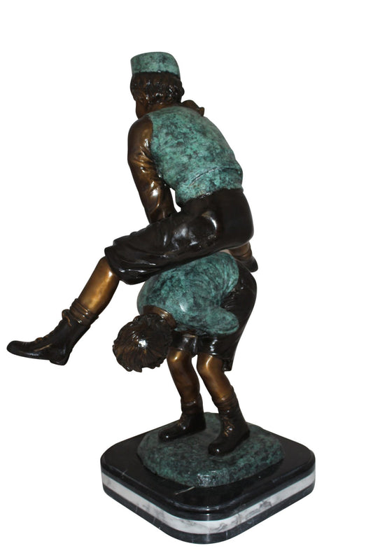 Leapfrog - large Bronze Statue - Size: 26"L x 14"W x 34"H.