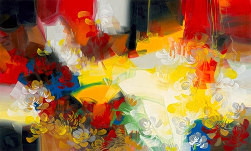 Warmth, giclee on canvas, hand signed by Andrea Palacios, 65x40 unstretched.