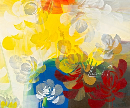 Warmth, giclee on canvas, hand signed by Andrea Palacios, 65x40 unstretched.