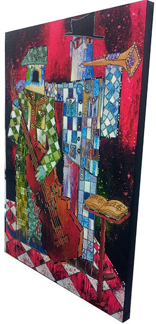 Casa de la musica, limited edition giclee on canvas by Yonda, 36x48 Framed