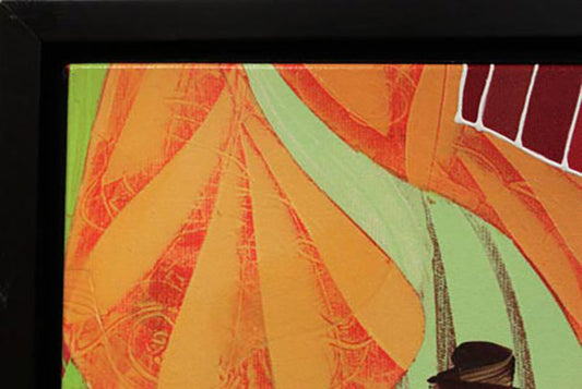 Dos Corazones, limited edition giclee on canvasby Tadeo Zavalata, 28x30 framed